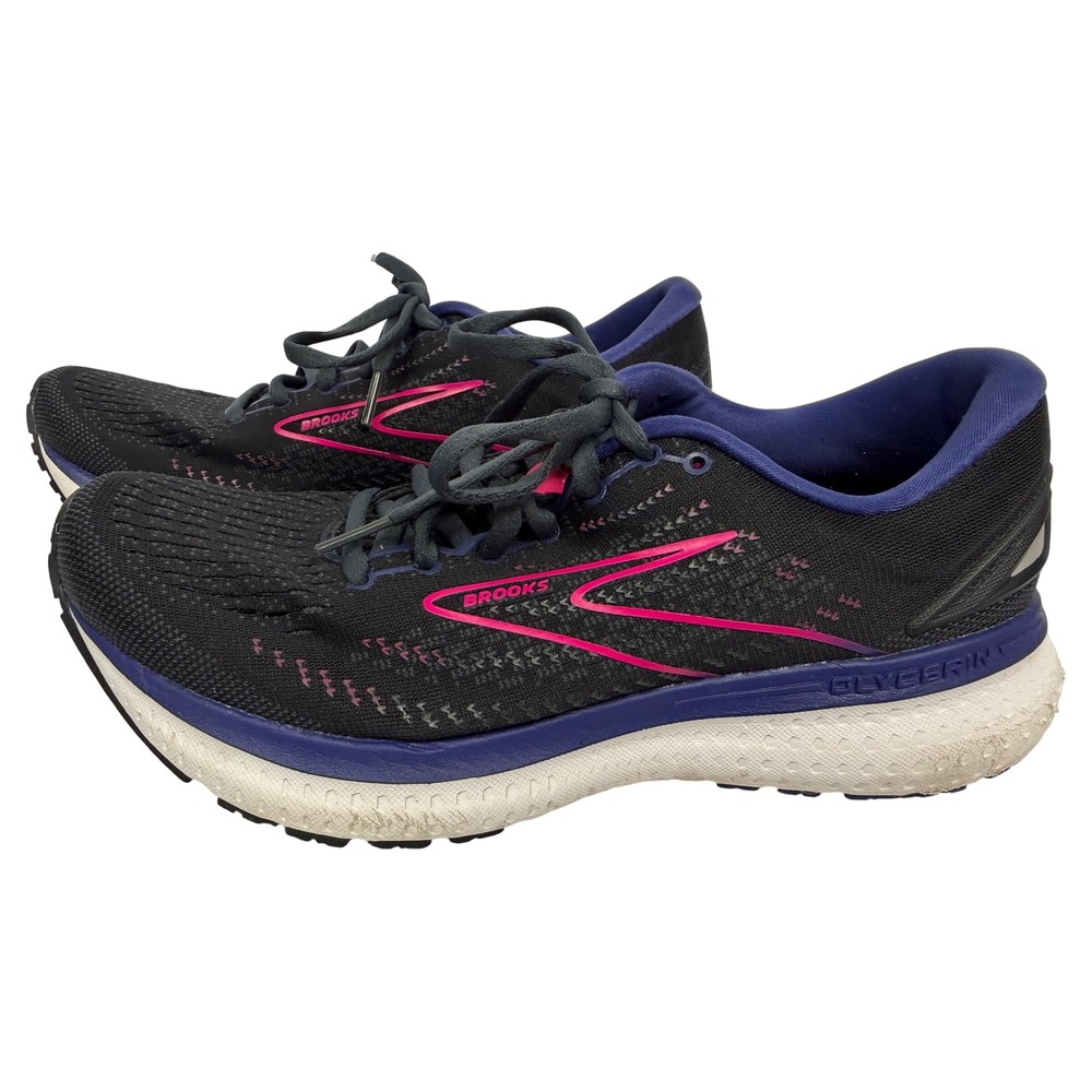 Brooks Athletic Black Pink Glycerin 19 Neutral Running Shoes 7.5